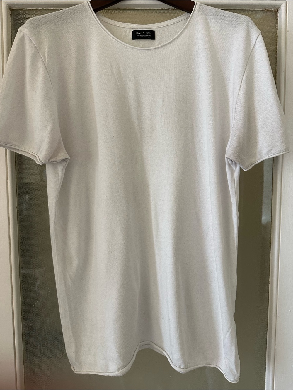 Zara White Crew Neck Short Sleeve T-Shirt